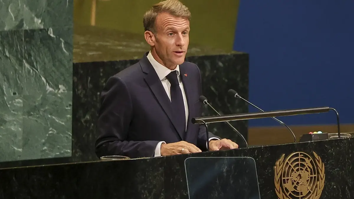 Макрон в ООН: мир без справедливості неможливий, Україні потрібні перехоплювачі